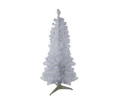 4' White Pine Pre-Lit Artificial Christmas Tree with Blue Lights