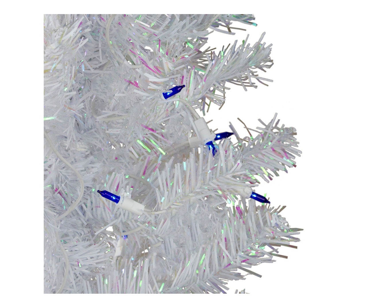 4' White Pine Pre-Lit Artificial Christmas Tree with Blue Lights