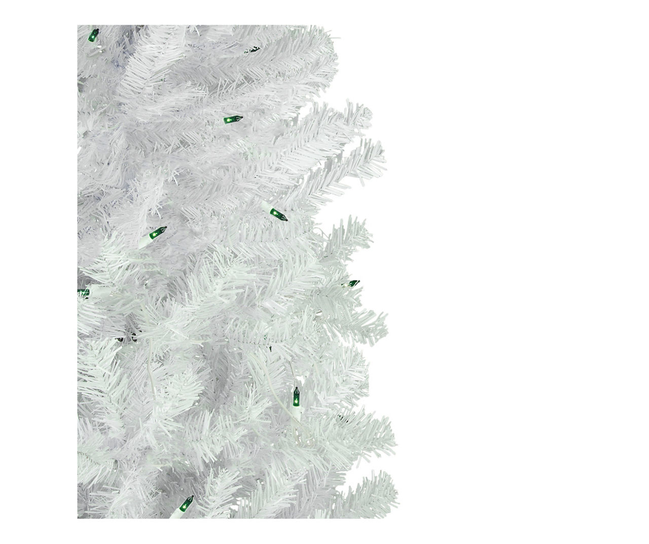 6.5' Woodbury White Pine Pencil Pre-Lit Artificial Christmas Tree with Green Lights