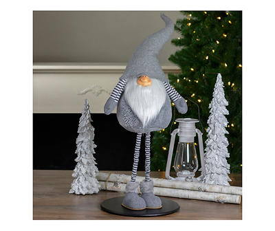Gray & White Adjustable Height Gnome Decor