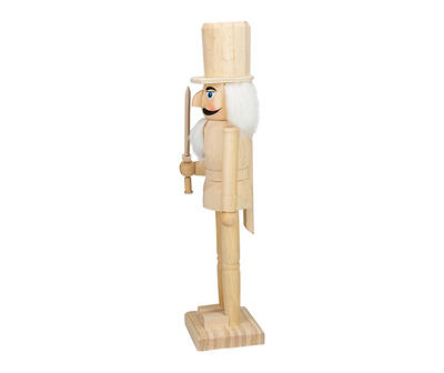 15" Paintable Wood Nutcracker with Sword