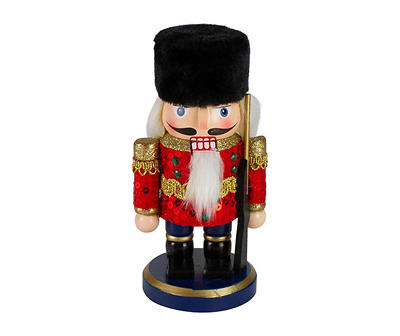 7.2" Red & Gold Nutcracker with Rifle