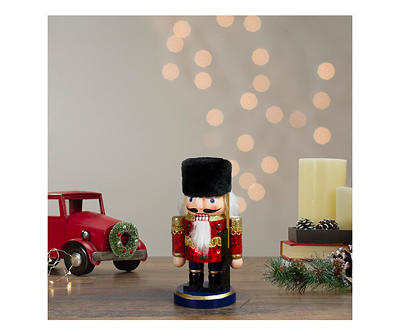 7.2" Red & Gold Nutcracker with Rifle