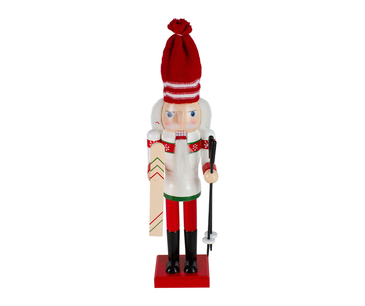 Northlight 14" Red & White Skiing Nutcracker Big Lots