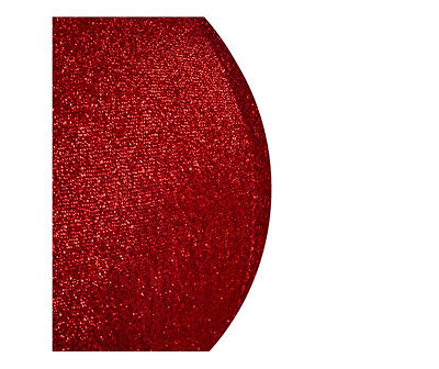 19.5" Inflatable Red Tinsel Ball Ornament