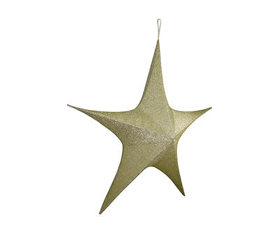 51" Gold Foldable Tinsel Star