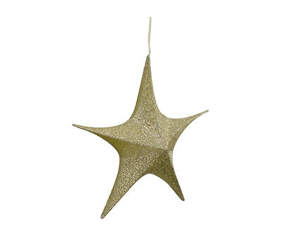 30" Gold Foldable Tinsel Star