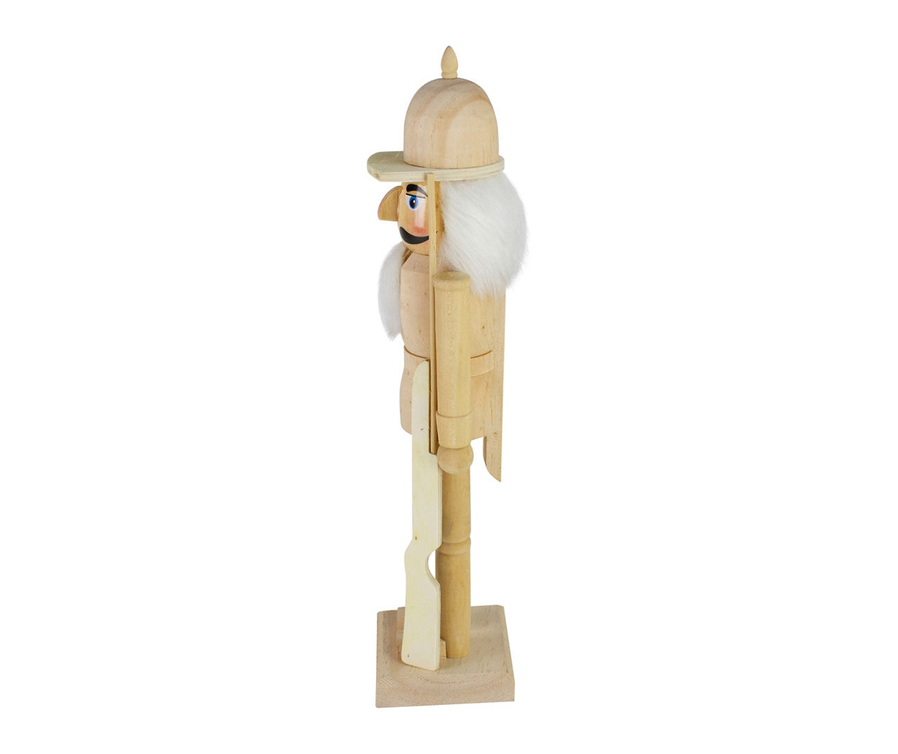 15" Paintable Wood Nutcracker with Rifle