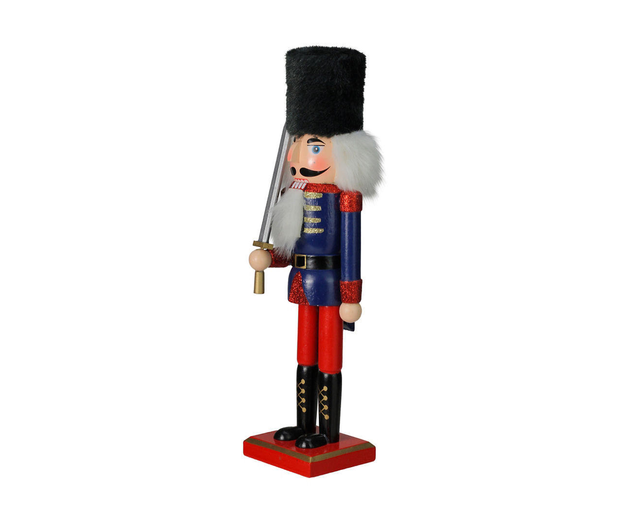 14" Red & Blue Soldier Nutcracker with Sword