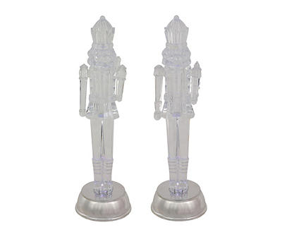 Icy Crystal Color-Changing LED Musical Nutcrackers, 2-Pack