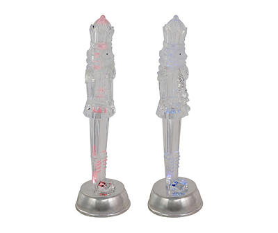 Icy Crystal Color-Changing LED Musical Nutcrackers, 2-Pack