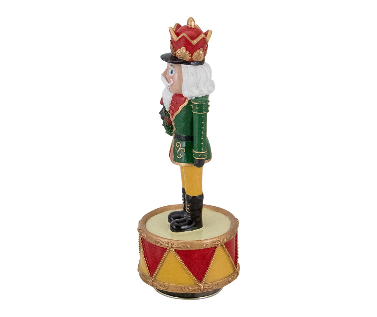 8.2" Green Coat Revolving Musical Nutcracker Tabletop Decor