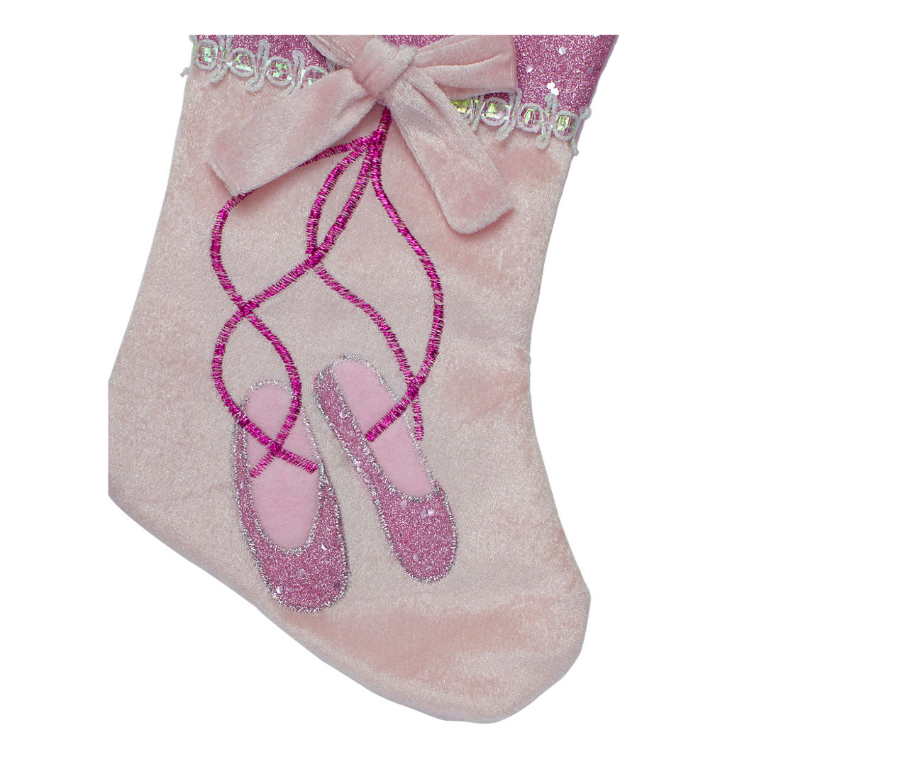 Ballerina Shoes Glitter & Sequin Stocking