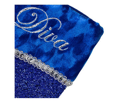 "Diva" Blue & Silver Stocking