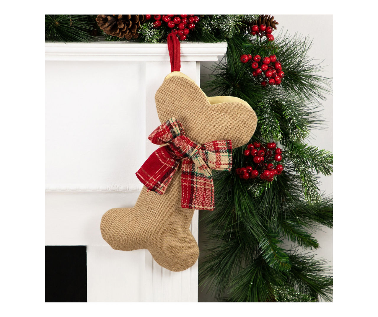 Glitzhome 2-pk 21 Fabric Christmas Dachshund Stocking