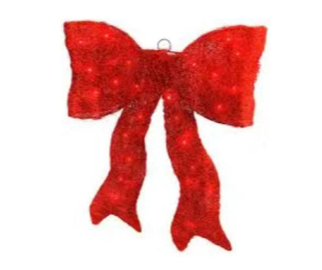 18" Red Light-Up Sparkle Bow