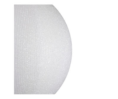 19.5" Inflatable White Tinsel Ball Ornament