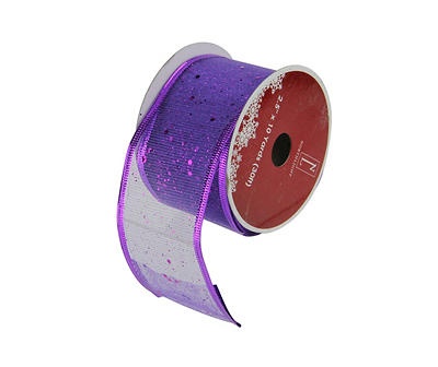 2.5" x 10 Yards Purple Shimmer Craft Ribbon, 12-Pack