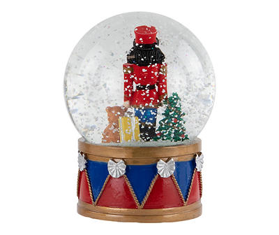 Nutcracker, Tree & Teddy Bear Musical Snow Globe