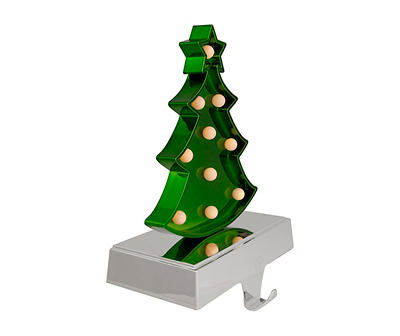Green Tree LED Stocking Holder