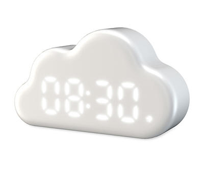 White Cloud Digital Alarm Clock