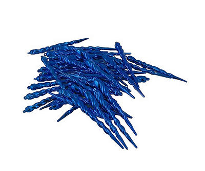 Lavish Blue Shatterproof Icicle Ornaments, 36-Pack