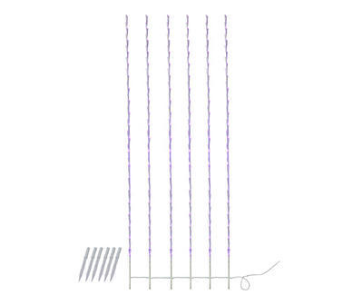Purple Branch 6-Piece LED Yard Stake Set