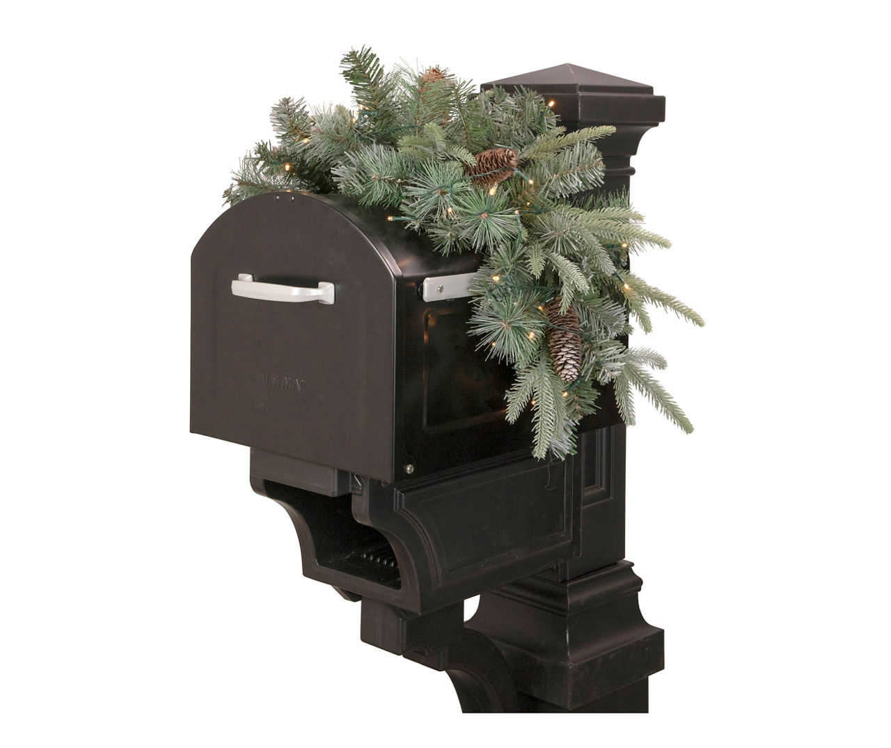 Pinecone & Mixed Pine Light-Up Mailbox Swag