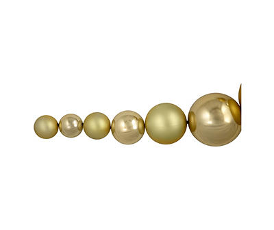 6' Gold Shiny & Matte Ornament Swag