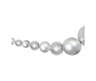 6' Silver Shiny & Matte Ornament Swag