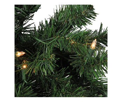 54" Windsor Pine Light-Up Teardrop Wreath