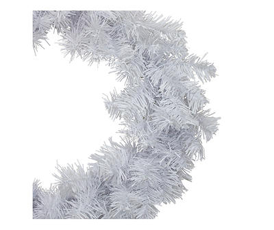 20" White Crystal Spruce Wreath