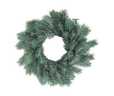 12" Frosted Green Pine Wreath
