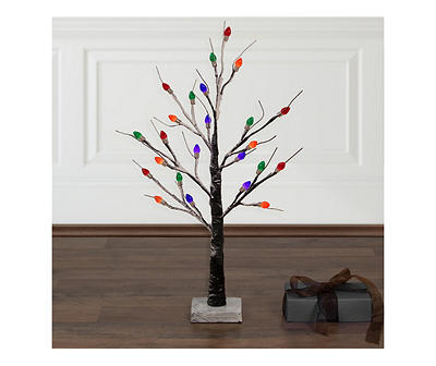 Black Frosted Tree LED Tabletop Decor