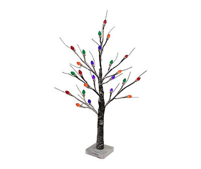 Black Frosted Tree LED Tabletop Decor