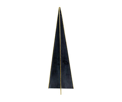 15" Blue & Gold Triangle Metal Tree Tabletop Decor