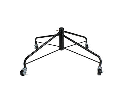 Black Rolling Metal Tree Stand for 9' to 12' Trees