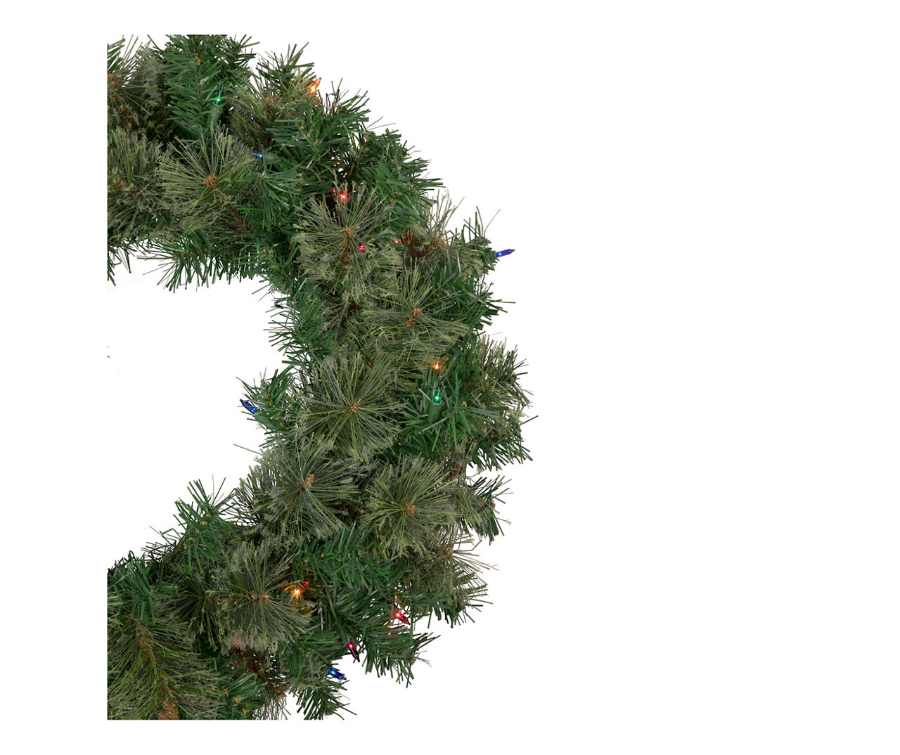 24" Oregon Pine Cashmere Light-Up Wreath
