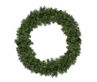 60" Ashcroft Pine Cashmere Light-Up Wreath