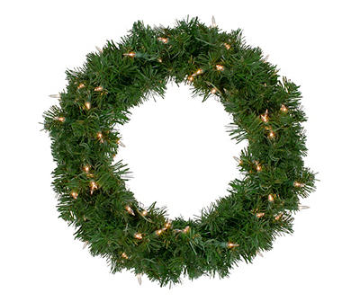 18" Deluxe Windsor Pine Light-Up Wreath