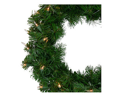 16" Deluxe Windsor Pine Light-Up Wreath