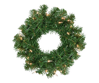 12" Dorchester Pine Light-Up Wreath