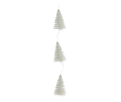 6.5' White Sisal Tree LED Garland
