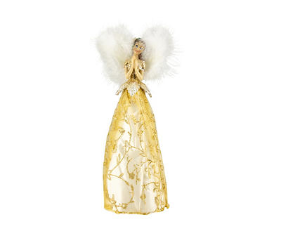 Gold Glitter Dress Angel Tree Topper