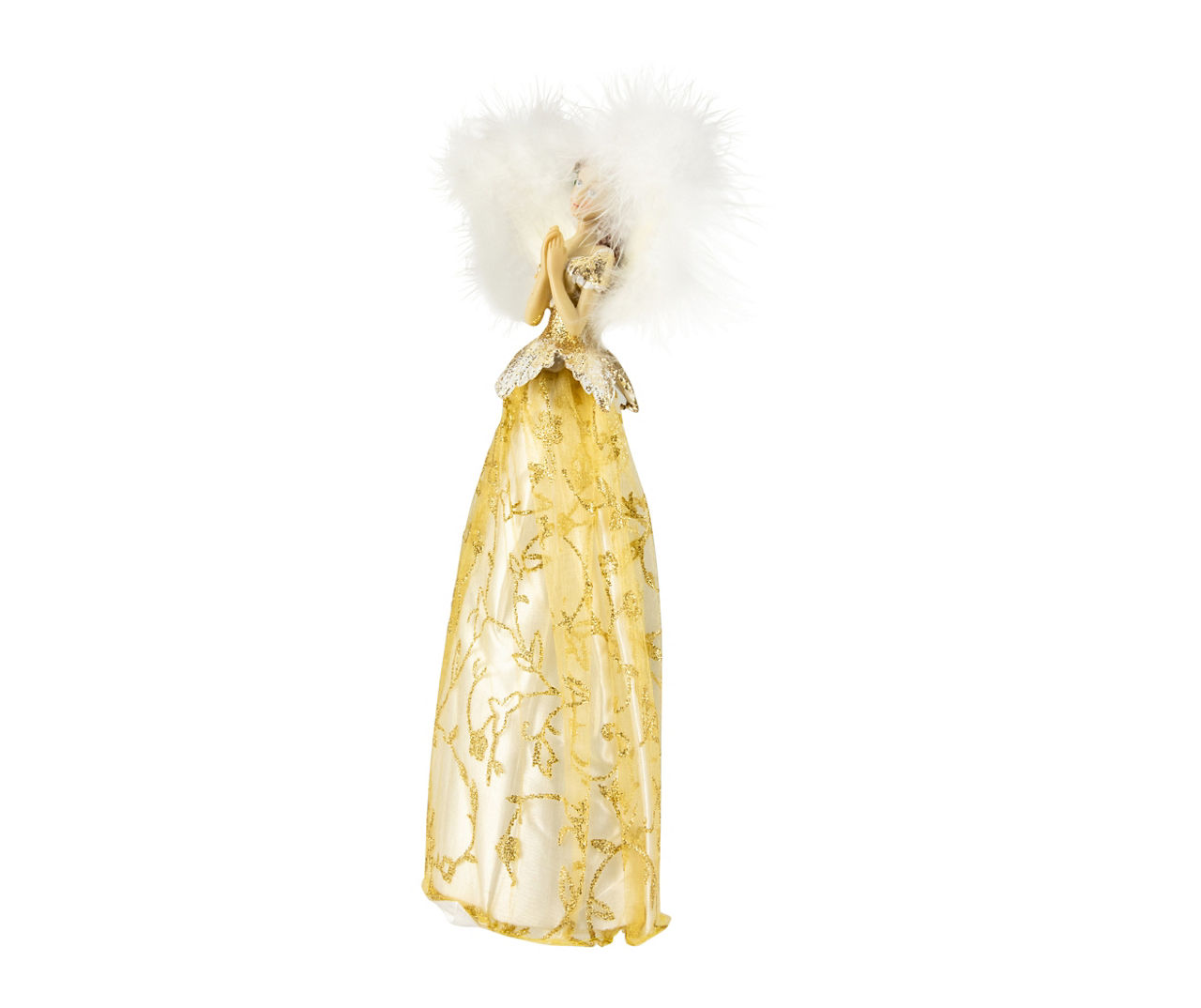 Gold Glitter Dress Angel Tree Topper