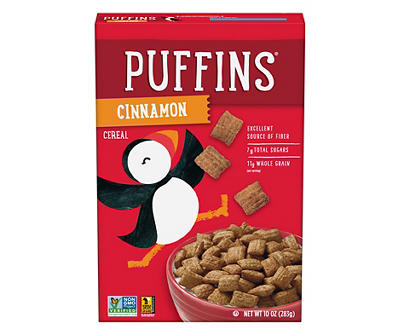 Puffins Cinnamon Cereal, 10 Oz.