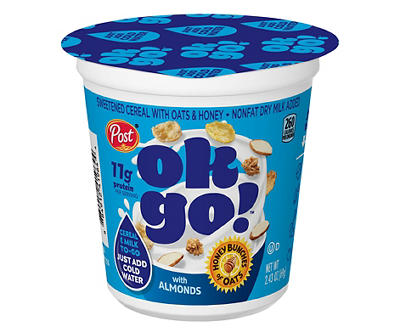 Ok Go! Honey Bunches of Oats with Almonds Cereal Cup, 2.43 Oz.