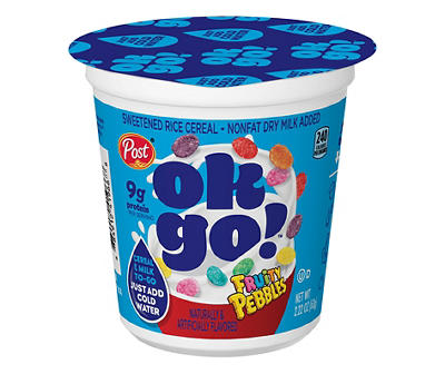 Ok Go! Fruity Pebbles Cereal Cup, 2.2 Oz.