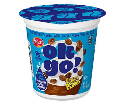 Ok Go! Cocoa Pebbles Cereal Cup, 2.2 Oz.