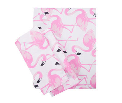 Watercolor Flamingo Fabric Tablecloth, (60" x 84")